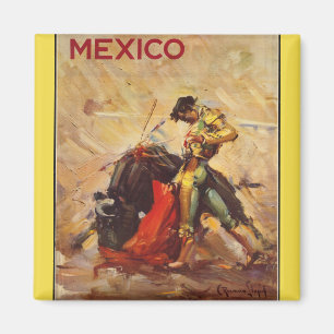 Corrida Mexique Aimant de peinture Vintage