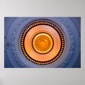 Corridor de lumière en spirale Poster abstrait