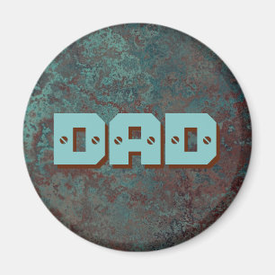 Corrosion "cuivre" imprimé DAD frigo aimant rond