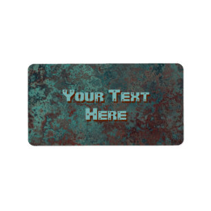 Corrosion "cuivre" imprimé étiquette moyen