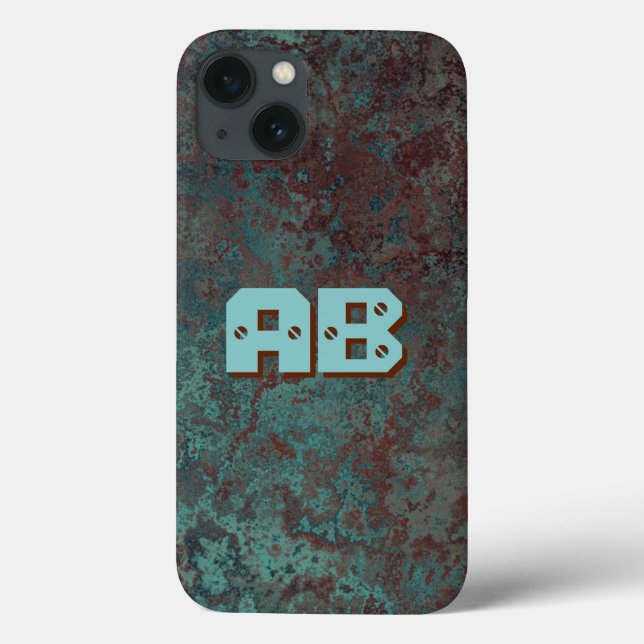 Corrosion "cuivre" imprimé Monogramme coque iphone (Verso)