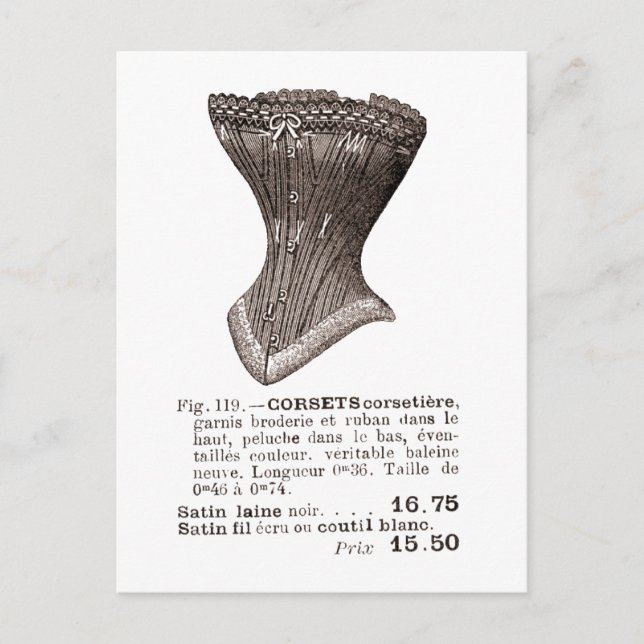 corset Fig. 119 Carte postale (Devant)