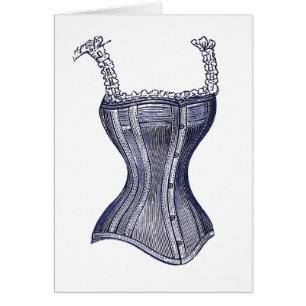 Corset victorien vintage - carte personnalisable