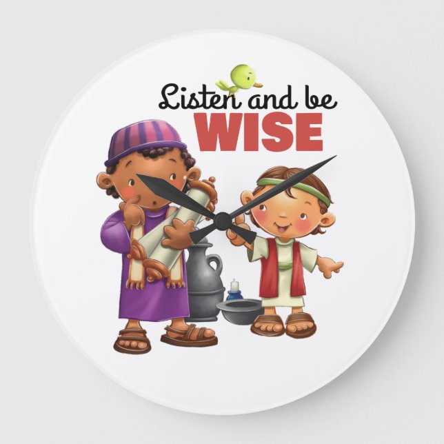 Corte Bible verse enfants horloge (Recto)