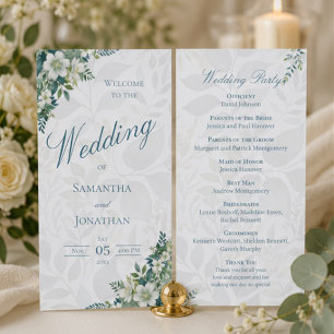 Cortège de mariage au vert sauge ivoire eucalyptus