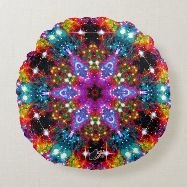 Coruscation Stellar Kaleid Coussin rond (Devant)