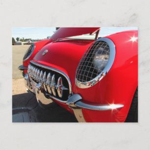 Corvette rouge ~ carte postale