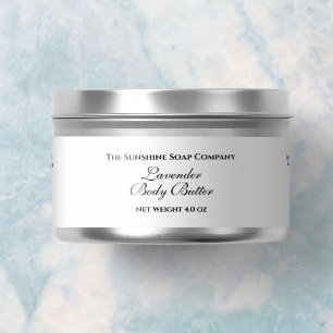 Cosmétique blanc de base Étiquette de bocal 1" x 7