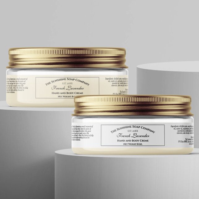 Cosmétique étanche blanche Étiquette 1" x 7" (Créateur téléchargé)