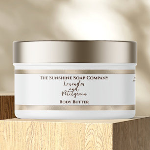 Cosmétique Étiquette de bocal - Blanc avec huile d