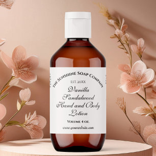Cosmétique Vintage classique Étiquette bouteille