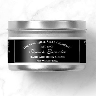 Cosmétiques Black Waterproof Étiquette 1" x 7"