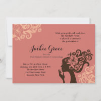 Cosmetologie Silhouette Graduation Invitation