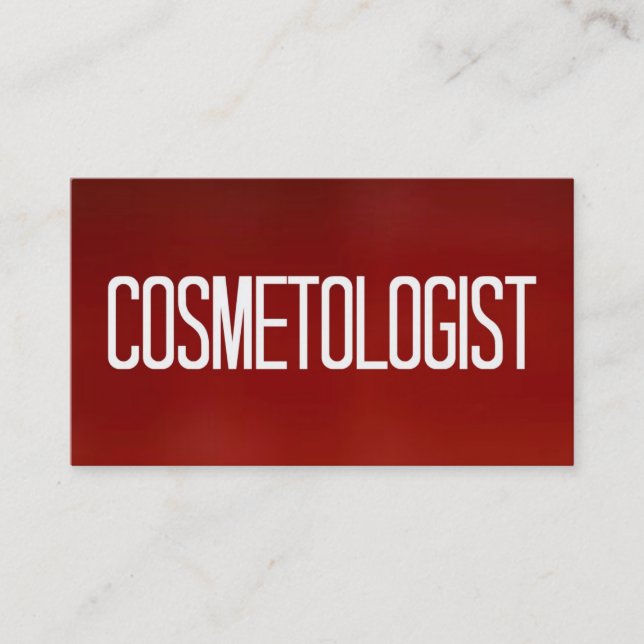 Cosmetologue Carte de visite rouge (Devant)