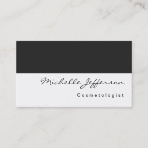 Cosmetologue Grey White Carte de visite