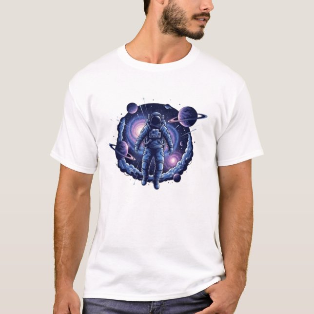 Cosmic Astronaut T-Shirt | Surreal Galaxy Space  (Devant)
