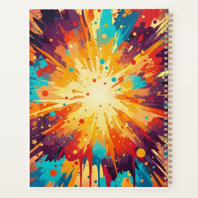 Cosmic Burst Abstract Splatter Art (Dos)