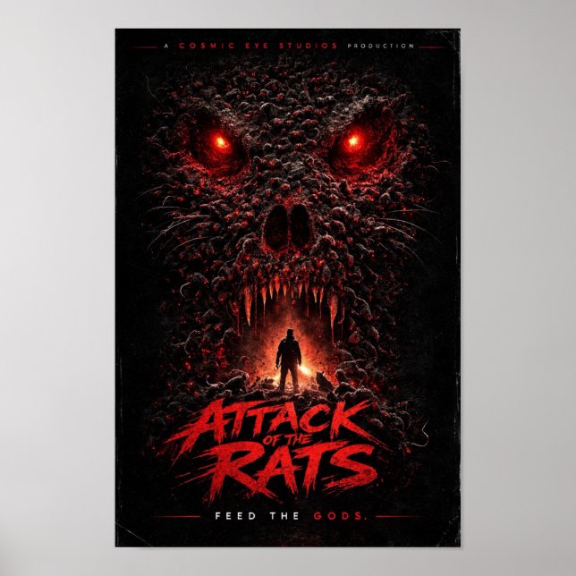 Cosmic Eye – Skull Swarm Horror Poster (Devant)