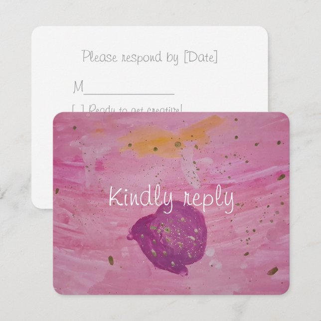 Cosmic Galaxy Rose Aquarelle Réponse pour Annivers (Devant / Derrière)