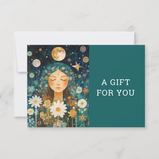 Cosmic Girl Boho Moon Code QR Certificat Cadeau (Devant)
