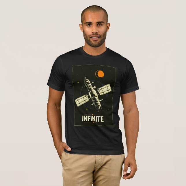 Cosmic Infinite - T-shirt rétro Sci-Fi (Devant entier)