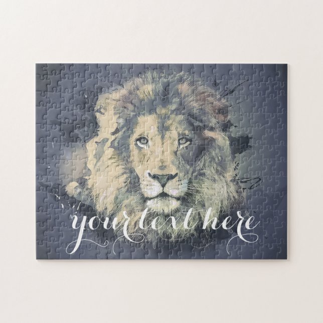 COSMIC LION KING | Puzzle photo personnalisé (Horizontal)