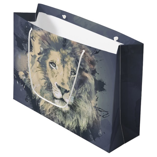 COSMIC LION KING | Sac cadeau personnalisé (Devant Angle)