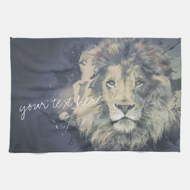 COSMIC LION KING | Serviette de cuisine personnali (Horizontal)