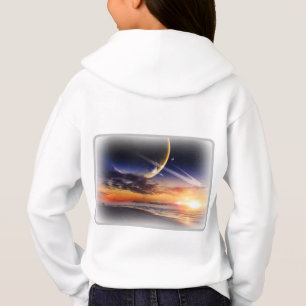 Cosmic Planet Horizon Kids Pullover à capuche