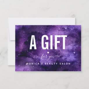 Cosmic Purple Galaxy Night Sky Beauty Salon Maquil
