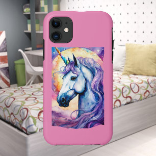 Cosmic Purple Unicorn iPhone / coque ipad