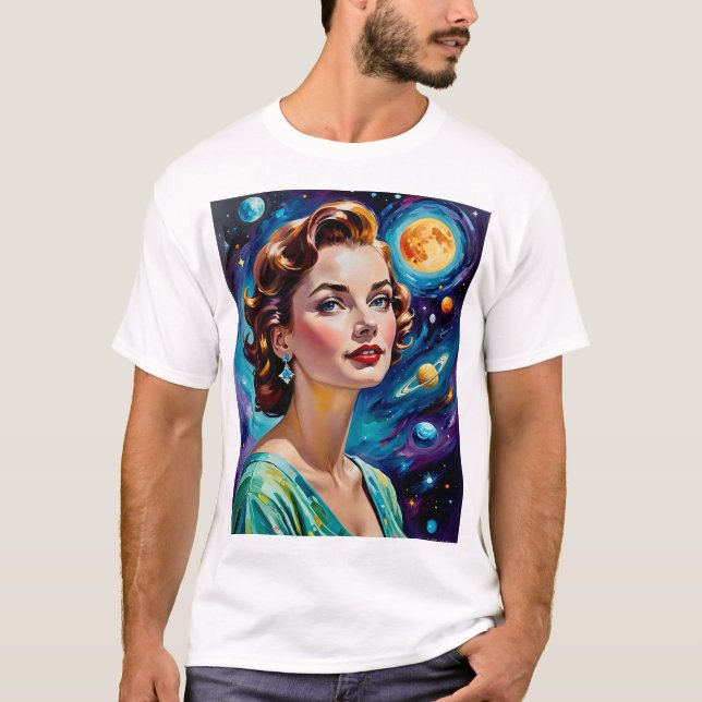 Cosmic rétro Beauté de l'espace TShirt esthétique  (Devant)