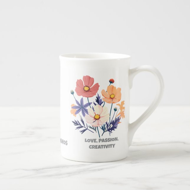 Cosmic Sip Bone China Mug of Love & Passion  (Droite)