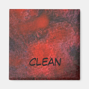 "Cosmos Red", lave-vaisselle Abstrait État Magnet
