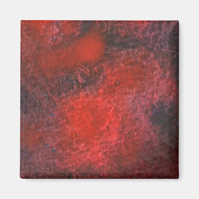 "Cosmos Red" Magnet d'art Abstrait (Devant)