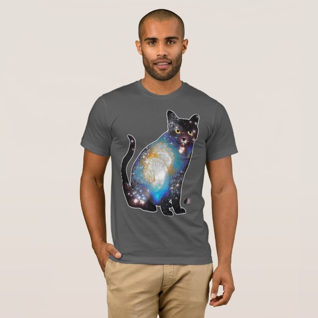 Cosmos Space In Chat T-shirt (Devant entier)