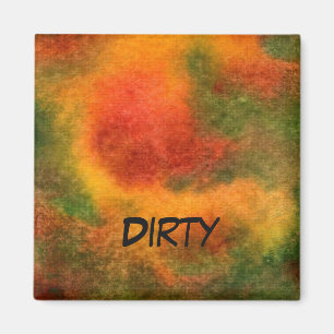 "Cosmos Yellow" Lave-vaisselle Abstrait Magnet d'é