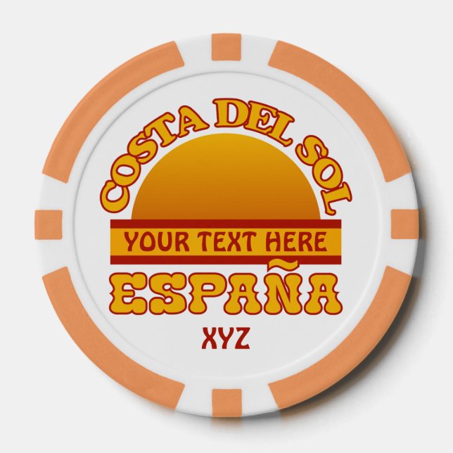 Costa Del Sol jetons de poker personnalisés (Recto)