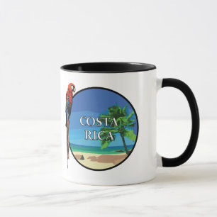 Costa Rica - Black 11 oz Ringer Mug