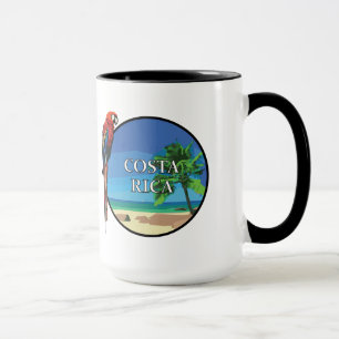 Costa Rica - Black 15 oz Ringer Mug