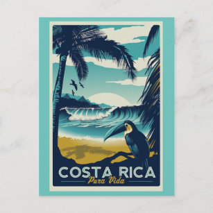 Cadeau souvenir de voyage Débardeur Costa Rica Coucher de soleil Tucan Pura Vida 