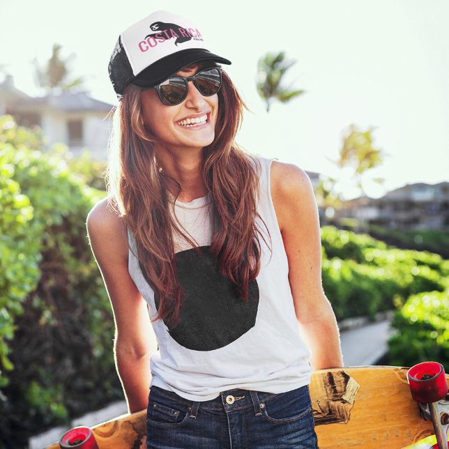 Costa Rica Casquette souvenir | Rose (Costa Rica Sloth Souvenir Hat | Pink)