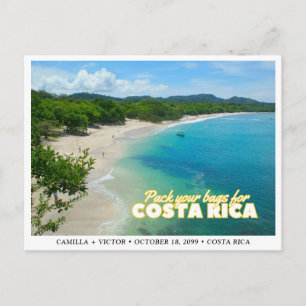 Costa Rica Mariage Enregistrer la date Carte posta