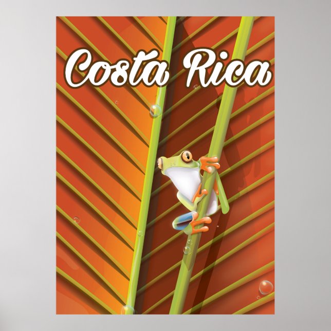 Costa Rica Poison frog travel poster (Devant)