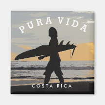 Costa Rica Pura Vida Surfer Magnet souvenir
