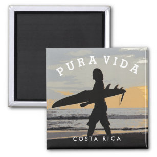 Costa Rica Pura Vida Surfer Magnet souvenir