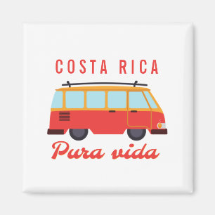 Costa Rica Surf Travel Van Magnet