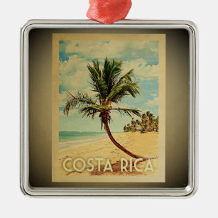 Costa Rica Vintage voyage Ornement Palm Tree