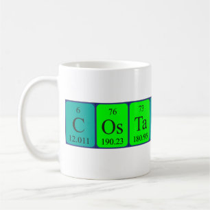 Costantino nom de table périodique mug