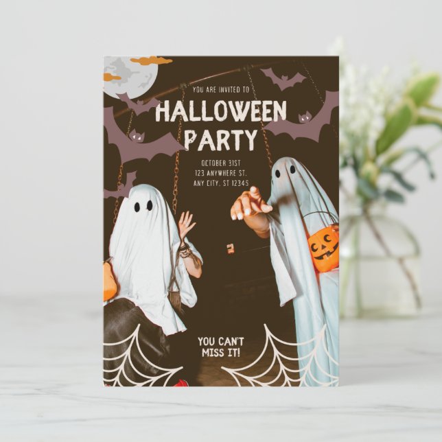 Costume amusant Invitation de fête d'Halloween (Debout devant)